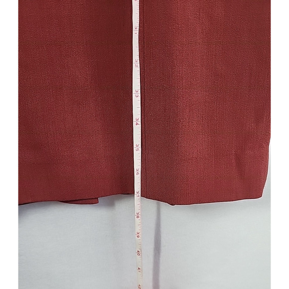 MM Lafleur Ashley Dress Red Size 8 Square Boat Neck Tailored Sheath Work Office - Picture 11 of 14